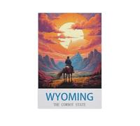 Jigsaw Puzzle 1000 Piece,Wyoming The Cowboy State,Paper Jigsaw Puzzle for Kids Adult, Puzzle Game Toys Gift for Wall Decoration(50x70cm)-GE71