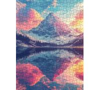 Jigsaw Puzzle 1000 Piece, Xueshan Lake Puzzles for Adults 1000, Jigsaw Puzzle Games Classic Educational, Wooden Puzzles, The Impossible Challenge, for Home Wall Decoration Gift BXHZW1-988