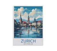 Jigsaw Puzzle 1000 Piece，Zurich Switzerland，Classic Puzzle DIY Kit Wooden Toy Unique Gift Home Decor（75x50cm）-HF37
