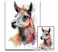 Jigsaw Puzzle 1000 Pieces A Llama Watercolor Design_182136b Jigsaw Puzzles for Adults Relaxing Entertainment, Home Decor 300 PCS
