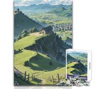 Jigsaw Puzzle 1000 Pieces A Long Way to The Village Toy Intellectual Game Learning Educational Secret Santa Gifts Size 38x26cm