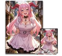 Jigsaw Puzzle 1000 Pieces A Smiling Demon Girl Impossible Jigsaw Puzzles for Adults for Home Decor Ideal Christmas & New Year Gift for Teenagers 1000 PCS(75x50cm)