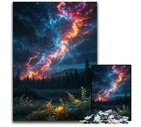 Jigsaw Puzzle 1000 Pieces A Storm Rages Above A Lush_201139b Jigsaw Puzzles for Adults Relaxing Entertainment, Home Decor 1000 PCS