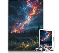 Jigsaw Puzzle 1000 Pieces A Storm Rages Above A Lush Toy Intellectual Game Learning Educational Secret Santa Gifts Size 38x52cm