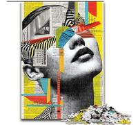 Jigsaw Puzzle 1000 Pieces Abstract Art 1000 Pieces Puzzle Gifts Challenging DIY Brain Teaser, Interactive Family Game (size 26x38cm)
