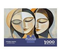Jigsaw Puzzle 1000 Pieces Abstract Cubist Women Art Print Adult Jigsaw Puzzle Brain Teaser Game Staycation Kill Time Deal As Gifts for The Whole Family 70x50cm/1000pcs