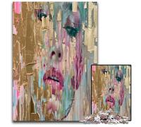 Jigsaw Puzzle 1000 Pieces Abstract Female Portrait Difficult Puzzles for Adults Perfect for Birthday Christmas 1000 PCS(75x50cm)