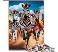Jigsaw Puzzle 1000 Pieces African Zebra Jigsaws 1000 Pieces for Adults Family Interactive Game, Brain Challenge Gift (Size 26x38cm)