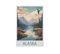 Jigsaw Puzzle 1000 Pieces,Alaska,Paper Children Toys Decompression Game(50x70cm)-AI21