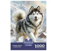 Jigsaw Puzzle 1000 Pieces Alaskan Malamute Puzzles 38x26cm/1000pcs Toy for Adults And Kids Stress Reliever Educational Games DIY Cardboard