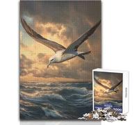 Jigsaw Puzzle 1000 Pieces Albatross Seabird in Flight Toy Intellectual Game Learning Educational Secret Santa Gifts Size 38x52cm