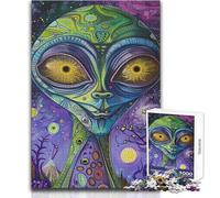 Jigsaw Puzzle 1000 Pieces Alien Art LXI Toy Intellectual Game Learning Educational Secret Santa Gifts Size 38x26cm