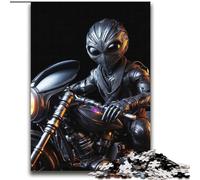Jigsaw Puzzle 1000 Pieces Alien Motorcycle Mystery Educational Family Game Staycation Kill Time Educational Toy (size 38x52cm)