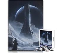 Jigsaw Puzzle 1000 Pieces Alien Structure on Frozen Planet Toy Intellectual Game Learning Educational Secret Santa Gifts Size 38x26cm