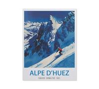Jigsaw Puzzle 1000 Pieces，Alpe D'huez Grand Domaine Ski，Large Family Puzzle Game Artwork for Adults Teens（75x50cm）-CI93