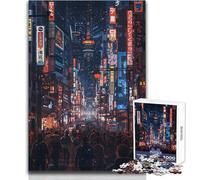 Jigsaw Puzzle 1000 Pieces Amazning Cyberpunk Nights Toy Intellectual Game Learning Educational Secret Santa Gifts Size 50x75cm