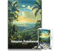 Jigsaw Puzzle 1000 Pieces Amazon Rainforest Brazil Landscape Art Toy Intellectual Game Learning Educational Secret Santa Gifts Size 50x75cm