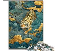 Jigsaw Puzzle 1000 Pieces Ancient Tiger Puzzles for Adults 26X38CM Perfect Home Or Office Decor, Ideal
