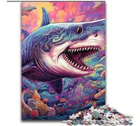 Jigsaw Puzzle 1000 Pieces Animal Art Shark Jigsaw Puzzles for Adults 1000 for Birthdays, Christmas, Halloween, Thanksgiving, Easter (Szie 26x38cm)