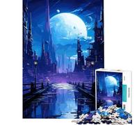 Jigsaw Puzzle 1000 Pieces Anime Future City Brain Intelligence Challenge Addictive Toys Impossible Game Stress Reliever Gifts Ideas (Size 38x52cm)