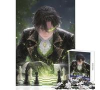 Jigsaw Puzzle 1000 Pieces Anime Man Playing Chess with Magic Anti-Stress Toys Great Gift for Games Impossible Game Train Your Brain And Hands size 38x26cm