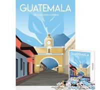 Jigsaw Puzzle 1000 Pieces Antigua Guatemala Adult Jigsaw Puzzles Difficult Challenge Wishlist with Santa Claus Gifts for Friends And Family (38x26cm)