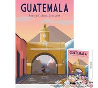 Jigsaw Puzzle 1000 Pieces Antigua Guatemala Adult Jigsaw Puzzles Difficult Challenge Wishlist with Santa Claus Gifts for Friends And Family (38x26cm)
