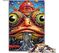 Jigsaw Puzzle 1000 Pieces Art Animal Frog Puzzles for 1000 Piece Family Interactive Game, Brain Teaser Gift, Educational Toy size 38x26cm
