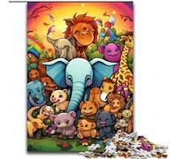 Jigsaw Puzzle 1000 Pieces Art Animal World Challenging Puzzles 26x38cm Intricate Design for Teenagers, DIY Decor, And Brain-Boosting Fun