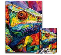 Jigsaw Puzzle 1000 Pieces Art Chameleon Jigsaw Puzzles Relax & Challenge, Colorful Home Decor Art, for Friends 50x75CM/19.68x29.52inch