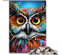 Jigsaw Puzzle 1000 Pieces Art Fantasy Owl Made of Wood, Making It A Great Gift for Family Fun 50x75cm for Home Decor, Ideal Christmas & New Year Gift for Teenagers