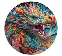 Jigsaw Puzzle 1000 Pieces Art Flying Dragons Paper Jigsaw Educational Activity for Cognitive Skills Cognitive Skill Improvement (67.5x67.5cm)