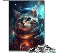 Jigsaw Puzzle 1000 Pieces Astronaut Cat 1000 Piece Jigsaw Ideal for And Family Fun for Holidays, Birthdays (Size 50x75cm)
