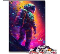 Jigsaw Puzzle 1000 Pieces Astronaut Made of Wood, for Parents, Lovers, Friends - Age 14+ 50x75cm for Home Decor, Brain Training