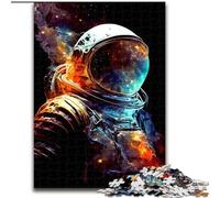 Jigsaw Puzzle 1000 Pieces Astronaut Made of Wood, Perfect Christmas & New Year Gift, 50x75cm DIY Art Decor
