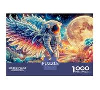 Jigsaw Puzzle 1000 Pieces Astronaut Soaring in A Starry, Cosmic Night Puzzles 52x38cm/1000pcs Gift For Kids Challenging Creative Educational Games DIY Cardboard