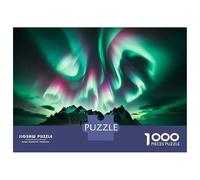Jigsaw Puzzle 1000 Pieces Aurora Borealis Lights Adult Jigsaw Puzzle Brain Teaser Game Staycation Kill Time Deal As Gifts for The Whole Family 38x26cm/1000pcs