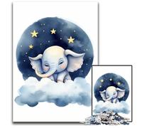 Jigsaw Puzzle 1000 Pieces Baby Elephant Difficult Puzzles for Adults Perfect DIY Art Decor Or Birthday Gift 1000 PCS(75x50cm)