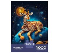 Jigsaw Puzzle 1000 Pieces Baby Giraffe Lying Space Puzzles for Adults Toy Wall Decor Hand Speed Race Deal As Gifts for The Whole Family 70x50cm/1000pcs