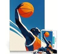 Jigsaw Puzzle 1000 Pieces Basketball Slam Dunk Art Exact Cut Play Logic Game Play Relax Time Game Xmas Art Gift (50x75cm)