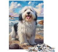Jigsaw Puzzle 1000 Pieces Beachside Canine Joy Jigsaw Puzzles for Adults Hand Speed Race Difficult And Challenge for Is Ideal As A Gifts (38x52cm/1000pcs)
