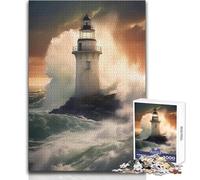 Jigsaw Puzzle 1000 Pieces Beacon in The Tempest Toys Educational Games Analysis And Logic Secret Santa Gifts Size 50x75cm
