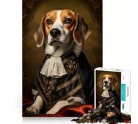 Jigsaw Puzzle 1000 Pieces Beagle Baroque Exact Cut Play Logic Game Play Relax Time Game Xmas Art Gift (38x26cm)
