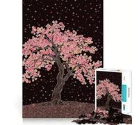 Jigsaw Puzzle 1000 Pieces Beautiful Cherry Blossom Exact Cut Play Logic Game Play Relax Time Game Xmas Art Gift (38x26cm)