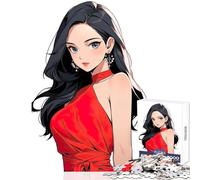 Jigsaw Puzzle 1000 Pieces Beautiful Woman Anime Jigsaw Puzzles for Adults Hand Speed Race Difficult And Challenge for Is Ideal As A Gifts (38x52cm)
