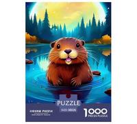 Jigsaw Puzzle 1000 Pieces Beaver Puzzles 38x26cm/1000pcs Toy for Adults And Kids Animal Challenging Creative Educational Games DIY Cardboard