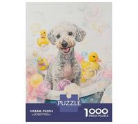 Jigsaw Puzzle 1000 Pieces Bedlington Terrier Dog Puzzles for Adults Toy Wall Decor Hand Speed Race Deal As Gifts for The Whole Family 52x38cm/1000pcs