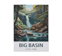Jigsaw Puzzle 1000 Pieces，Big Basin State Park，paper Children Toys Decompression Game（26x38cm）-EF38