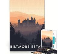 Jigsaw Puzzle 1000 Pieces Biltmore Estate Exact Cut Play Logic Game Play Relax Time Game Xmas Art Gift (50x75cm)