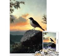 Jigsaw Puzzle 1000 Pieces Bird on A Rock at Sunset Jigsaw Puzzles for Adults Hand Speed Race Difficult And Challenge for Is Ideal As A Gifts (38x52cm)